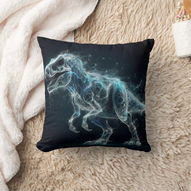 Ethereal Dinosaur in a Mystical Setting Cushion (Blanket)