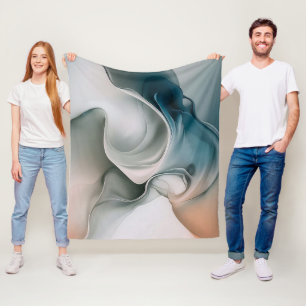 Ethereal Dreamscape: Tranquil Abstract Fleece Blanket