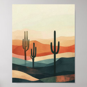 Ethereal Dusk Over the Saguaro Highlands Poster
