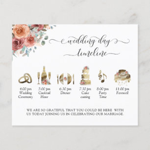 Ethereal Dusty Blue Wedding Timeline and Program