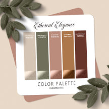 Ethereal Elegance Fall Wedding Colour Palette Card