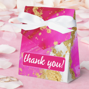 Ethereal Elegance: Hot Pink Geode-Inspired Wedding Favour Box