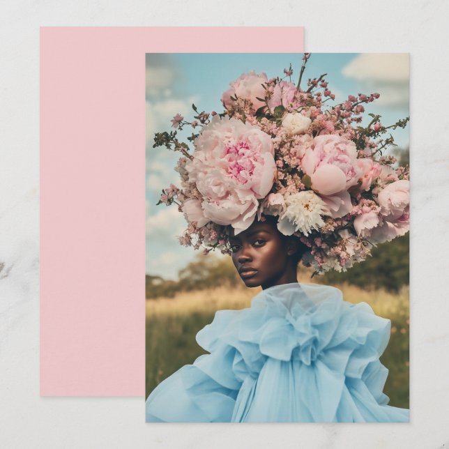 Ethereal Elegance in Bloom Invitation (Front/Back)