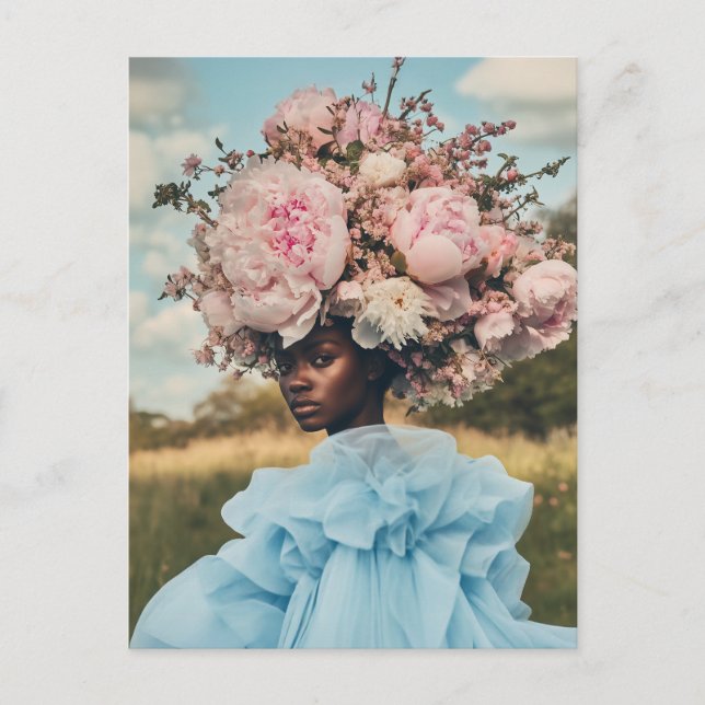 Ethereal Elegance in Bloom Postcard (Front)