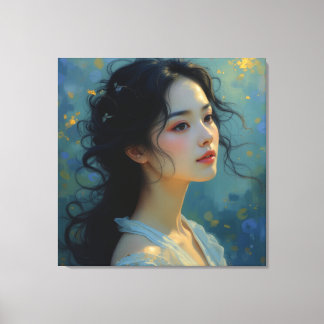 Ethereal Elegance – The Woman of Mystery Canvas Print