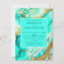 Ethereal Elegance Turquoise Geode-Inspired Wedding