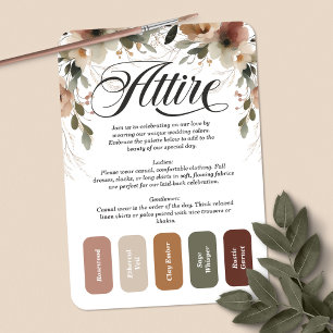 Ethereal Elegance Wedding Dress Code Colour Palett Enclosure Card
