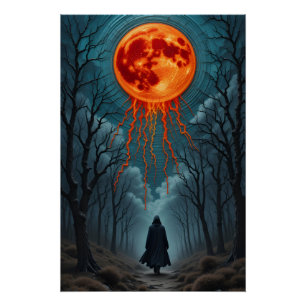 Ethereal Embroidered Dusk Poster