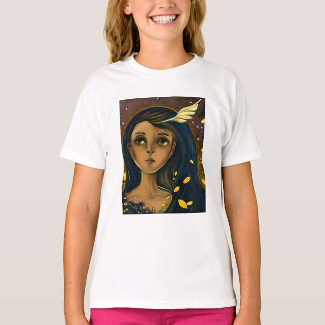 Ethereal Enchanted Angelic Girl  T-Shirt (Front)