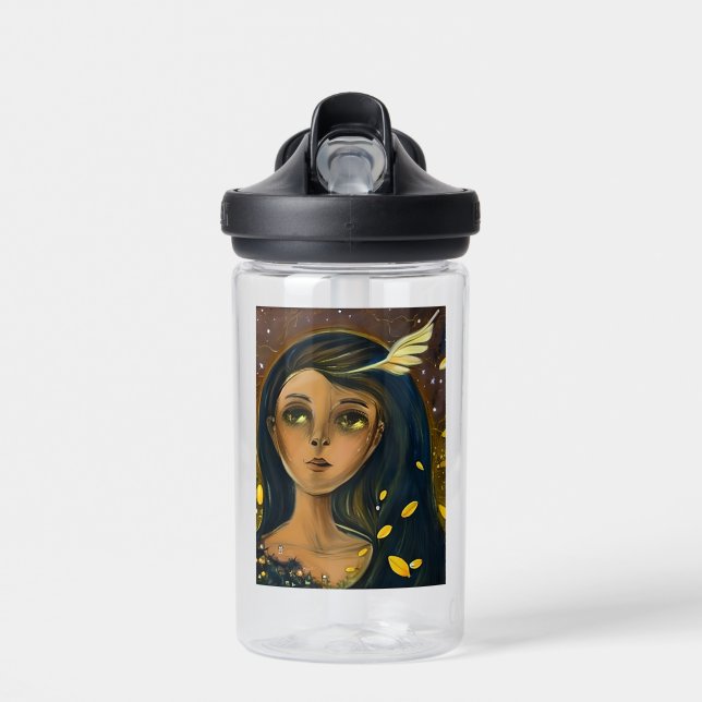 Ethereal Enchanted Angelic Girl  Water Bottle (Front)