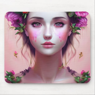 Ethereal Enchanted Fairytale Beautiful Woman Mouse Pad