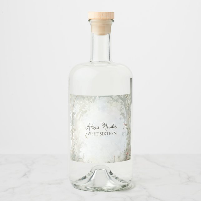 Ethereal Enchanted Forest Liquor Bottle Label (Front)