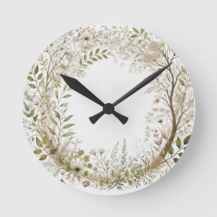 Ethereal Enchanted Forest Round Clock