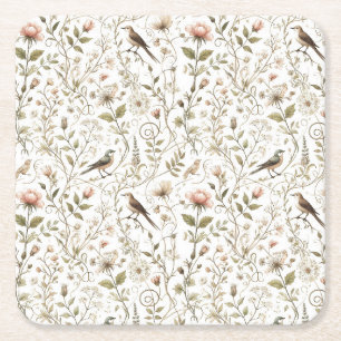 Ethereal Enchanted Forest Square Paper Coaster