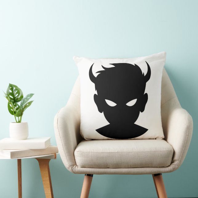 Ethereal Enigma: Demon Boy Illustration Cushion (Chair)