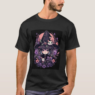 Ethereal Enigma Halloween Witch Graphic Long Sleev T-Shirt