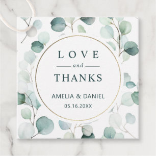 Ethereal Eucalyptus Greenery Wedding Thank You Favour Tags