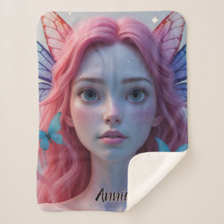 Ethereal Fairy Girl: Sherpa Blanket