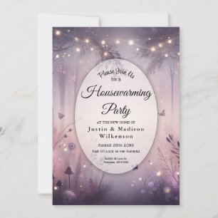 Ethereal Fairy Lights Forest Housewarming Party Invitation