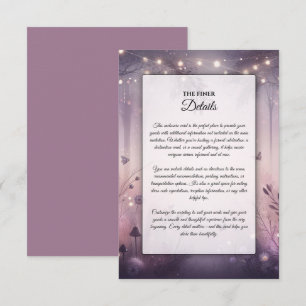 Ethereal Fairy Lights Forest Wedding  Enclosure Card