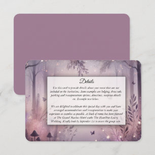 Ethereal Fairy Lights Forest Wedding Enclosure Card