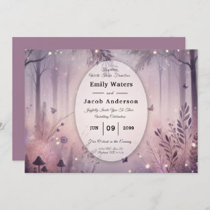 Ethereal Fairy Lights Forest Wedding Invitation