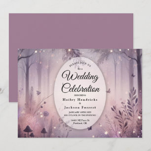 Ethereal Fairy Lights Forest Wedding Invitation