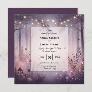 Ethereal Fairy Lights Forest Wedding Invitation