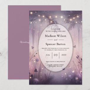 Ethereal Fairy Lights Forest Wedding Invitation