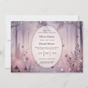 Ethereal Fairy Lights Forest Wedding Invitation