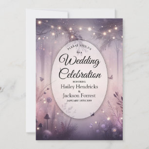 Ethereal Fairy Lights Forest Wedding Invitation