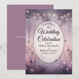 Ethereal Fairy Lights Forest Wedding Invitation