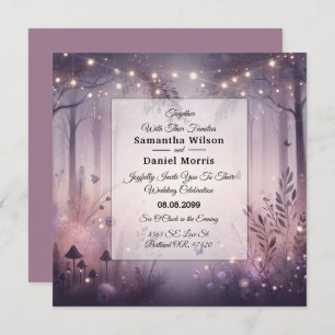 Ethereal Fairy Lights Forest Wedding Invitation