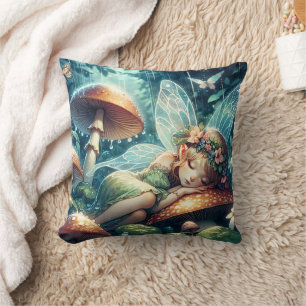 Ethereal Fairy Sleeping on a Mushroom Cushion