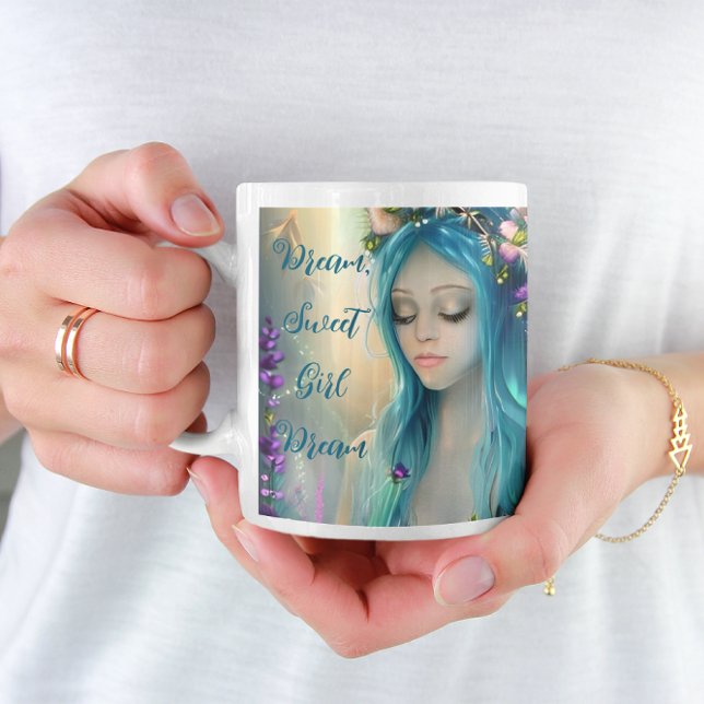 Ethereal Fantasy Art | Beautiful Blue Fairy  Coffee Mug (Creator Uploaded)