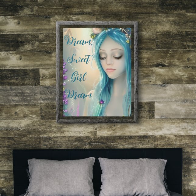 Ethereal Fantasy Art | Beautiful Blue Fairy  Poster (Creator Uploaded)