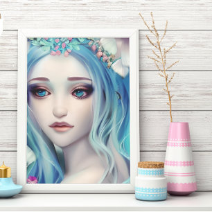 Ethereal Fantasy Art   Beautiful Fairy Birthday Poster