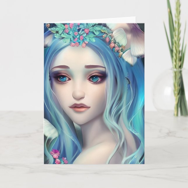 Ethereal Fantasy Art | Beautiful Fairy Thank You Card (Front)