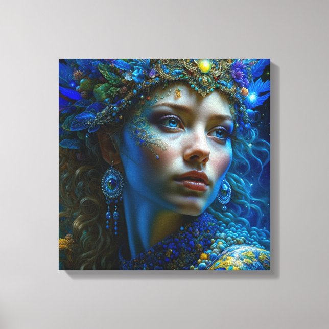 Ethereal Fantasy Art Princess Warrior Mystical Canvas Print (Front)