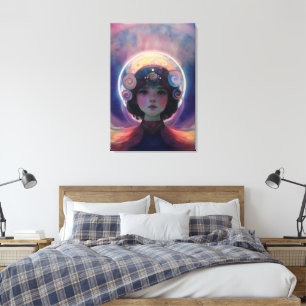 Ethereal Fantasy Celestial Child Dream Guardian Canvas Print