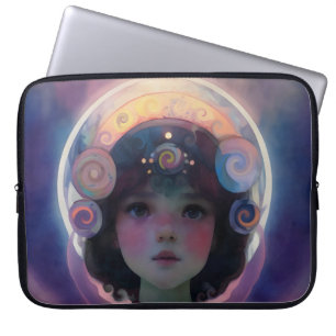 Ethereal Fantasy Celestial Child Dream Guardian Laptop Sleeve