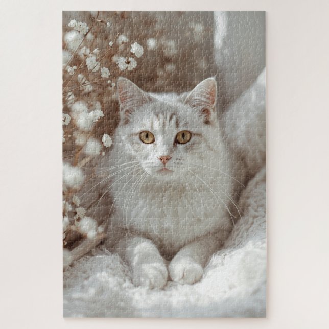 Ethereal Feline Serenity Puzzle (Vertical)