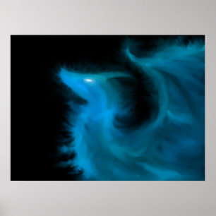 Ethereal Flame Dragon Poster