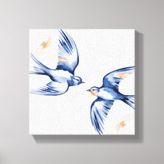 Ethereal Flight - Swallow Duo Canvas Art