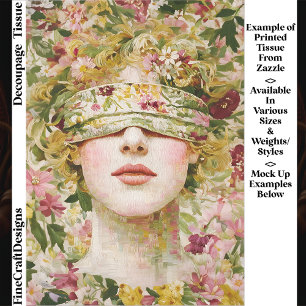 Ethereal Floral Feminine, Blindfold EW7 Decoupage Tissue Paper