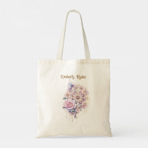 Ethereal Floral Mandala in Soft Pastel Elegance Tote Bag
