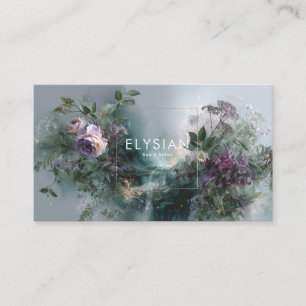 Ethereal Floral Waterfall Misty Landscape Business Card