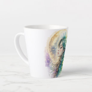 Ethereal Floral Woman Hummingbird Mug