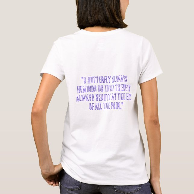 "Ethereal Flutter: Butterfly-Inspired T-shirt  (Back)