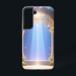 Ethereal Forest Archway Phone Case<br><div class="desc">Carry a piece of pure enchantment with you everywhere. This stunning phone case features an ethereal visualisation of an ornate archway bathed in brilliant light beams within a mystical forest. Lush foliage and glowing details surround a stone pathway leading to a serene platform, creating a breathtaking scene of spiritual wonder...</div>